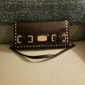 Leather clutch w tons of pockets including card